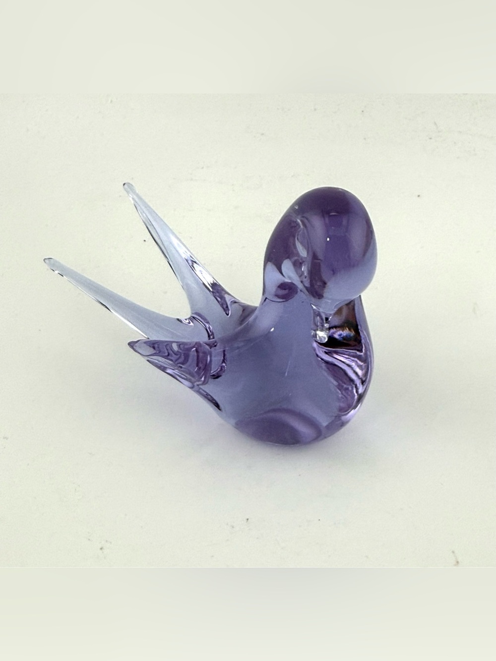 Neodymium glass swallow bird figurine